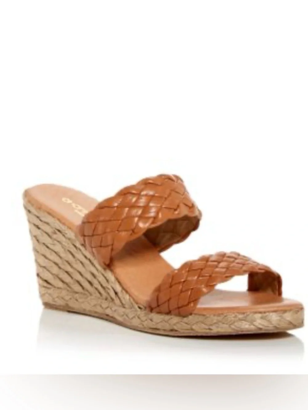 Andre Assous Womens Aria Espadrille Wedge Heeled Sandals Cuero Size 10M NIB